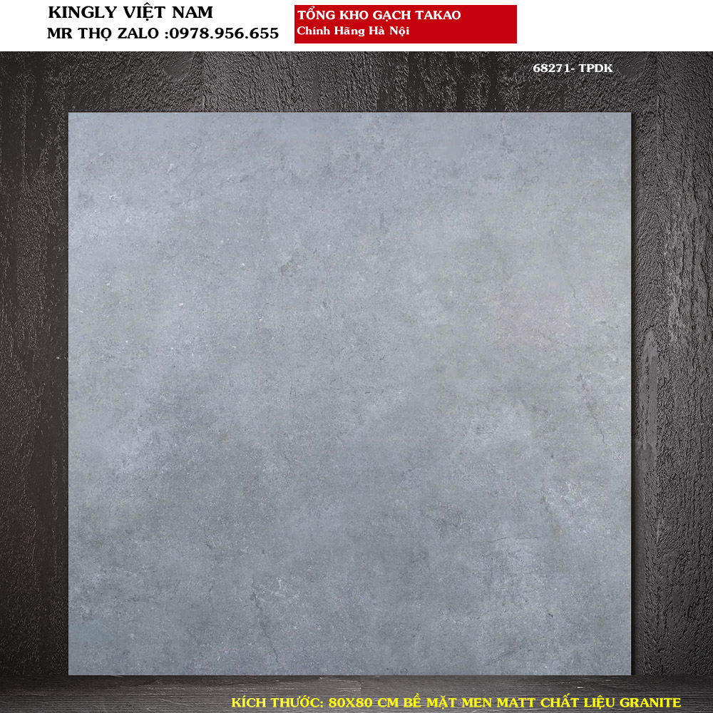 Gạch vân xi măng 80x80 TAKAO 68271 Loại 1